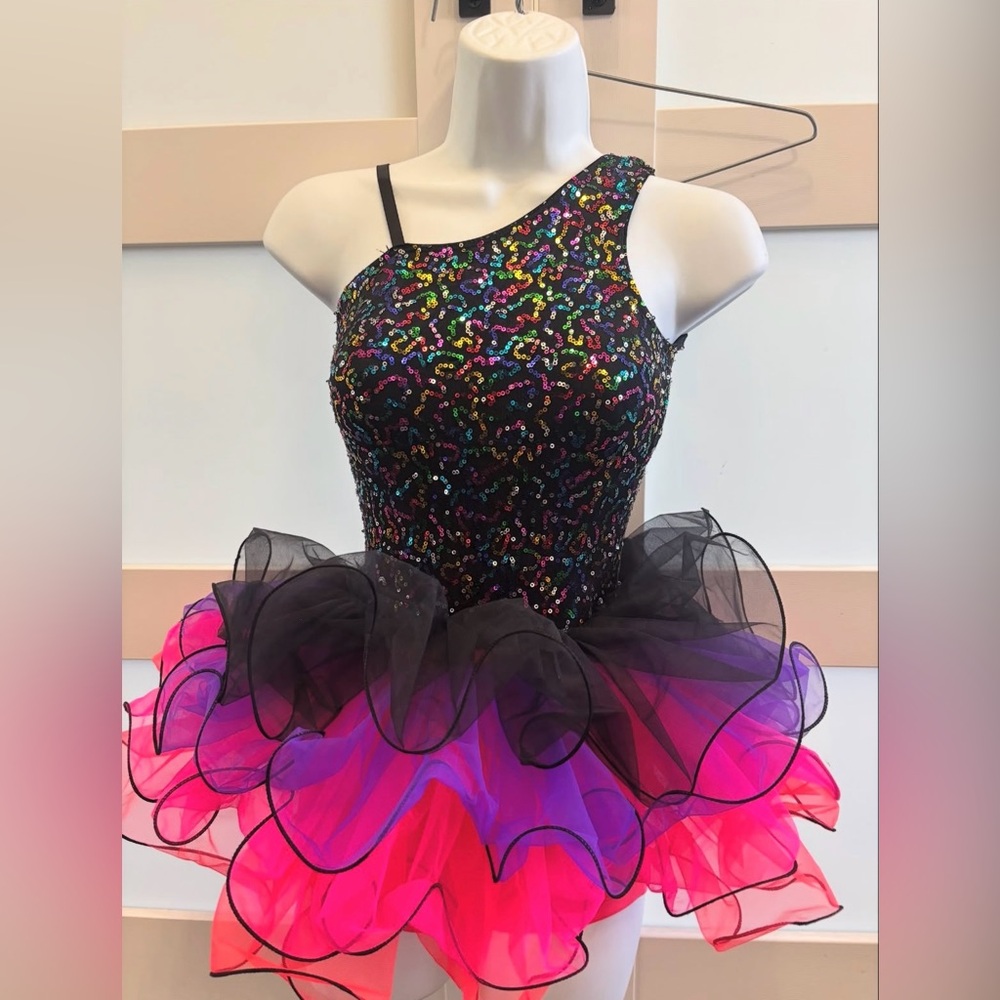 Colorful Sequin Kids Costume Dress